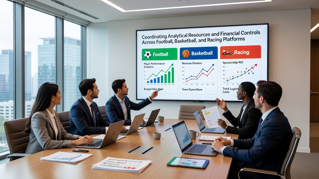 Financial control interface showing budget allocations and risk metrics for multiple sports betting platforms